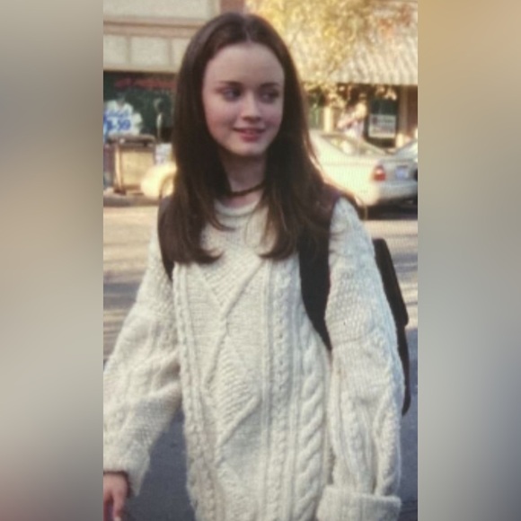 Trina Turk Angora Cable Knit Sweater Grey Size L - Picture 12 of 12